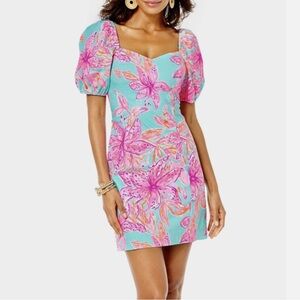 Lilly Pulitzer Surf Blue Bonita Blooms Dress 4